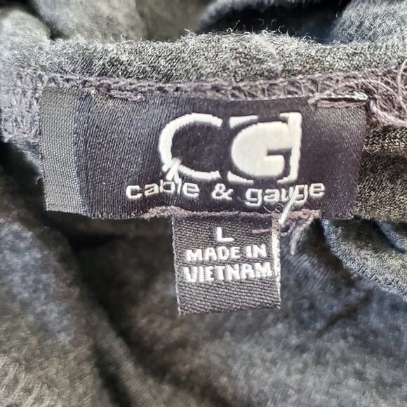 Cable & Gauge Gray Turtleneck Tent Top Size L - Picture 5 of 7